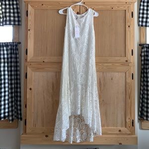 Vanessa Zani NWT sleeveless lace hi-lo Victorian romantic dress size S